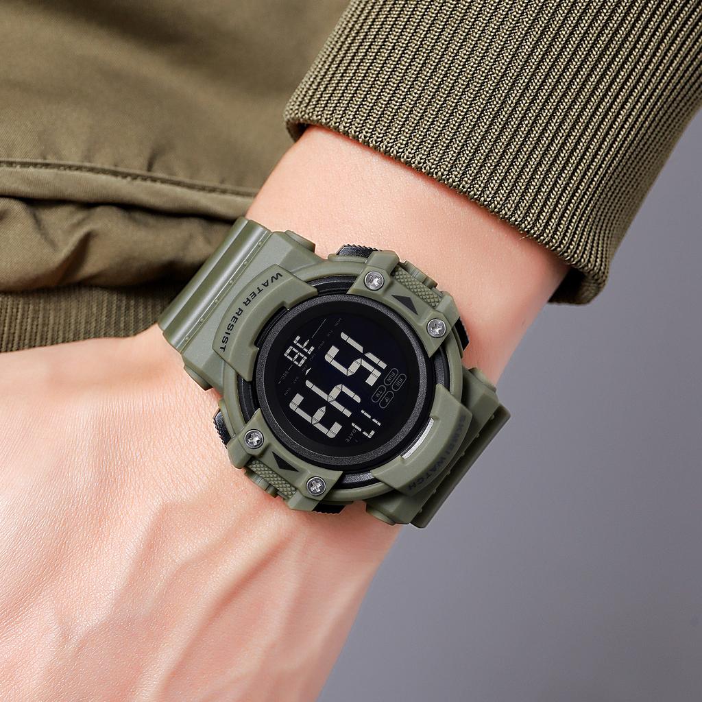 Skmei Новые спортивные мужские часы с подсветкой, цифровые, обратного отсчета, повседневные, 5 бар, водонепроницаемые, с календарем и будильником, наручные часы reloj hombre