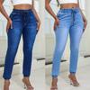 Drawstring Waist Denim Jeans For Women Long Stretch Jean Pant Ladies Pencil Pants Pantalones De Mujer