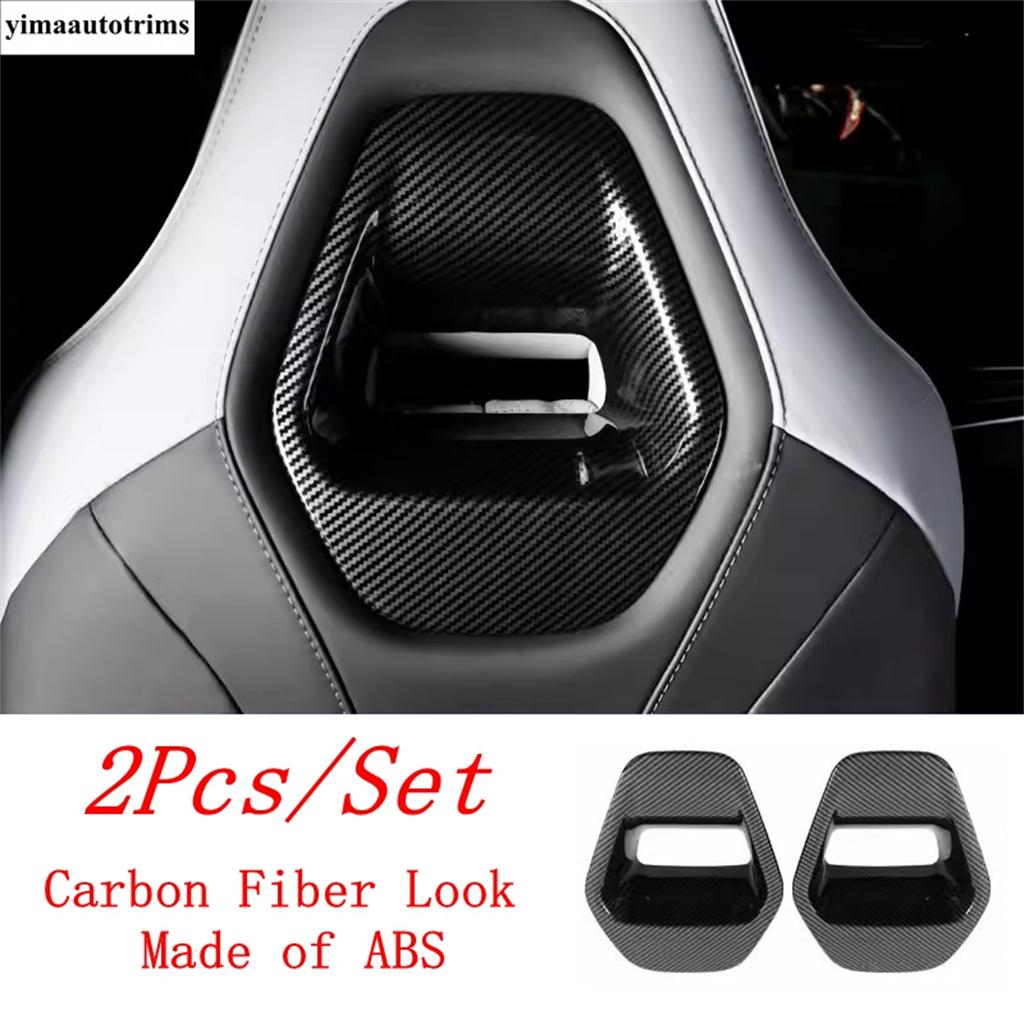 Car Seat Head Pillow Headrest Adjust Button Sequ Decoration Cover Trim For BYD Seal EV 2024 Wood Grain Accessories
