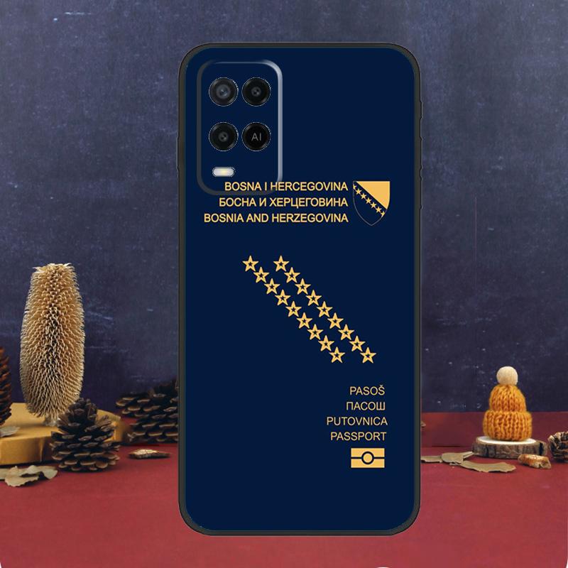 Чехол с флагом Боснии для OPPO A58 A78 A98 A15 A16 A17 A76 A96 A77 A52 A72 A5 A9 A79 A94 A74 A57S A53S A54S