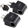 AC Adapter With Car Socket Auto Charger EU Plug 220V AC To 12V DC Use For Car  Devices Use At Home
