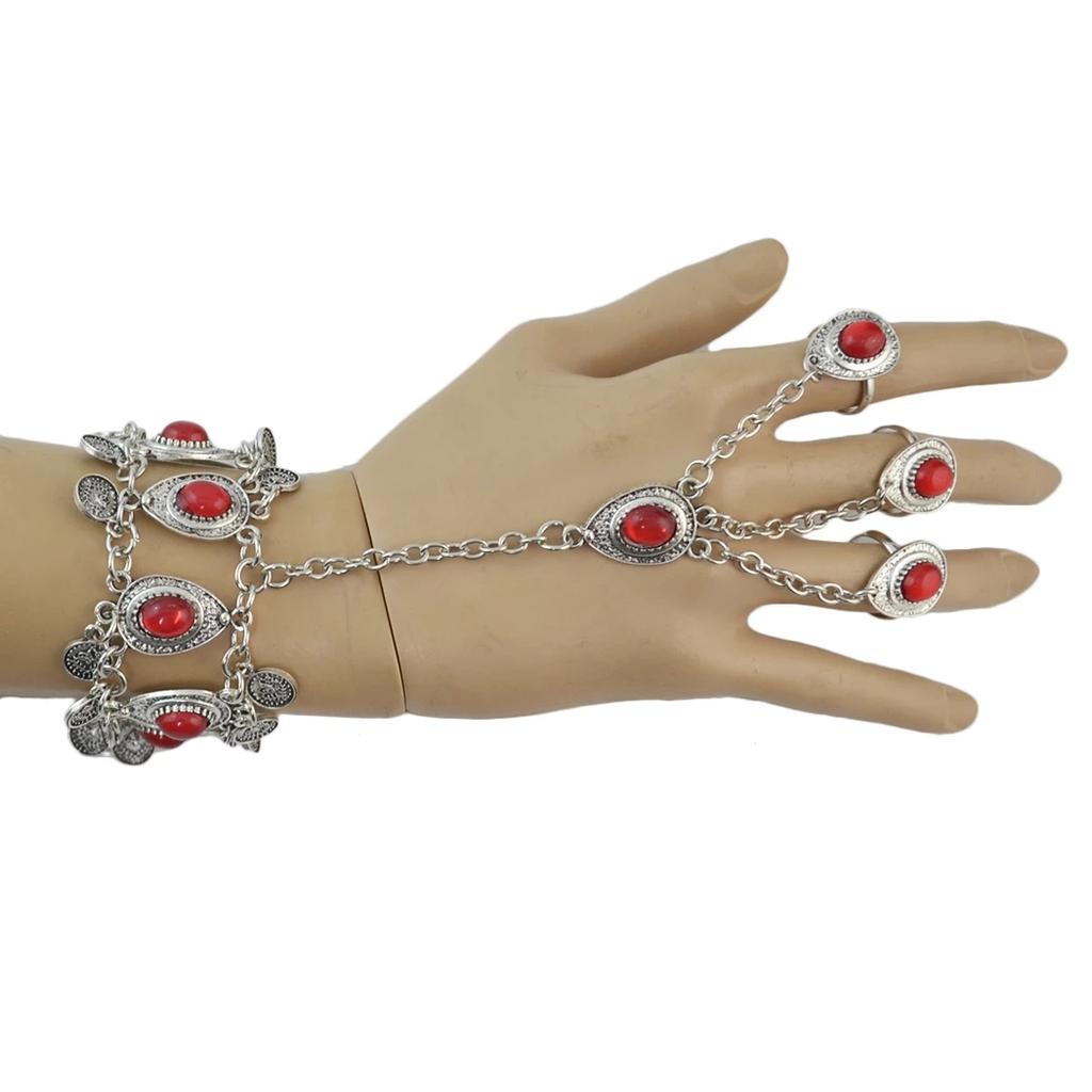 Bohemian Coin Charm Slave Bracelets For Women Vintage Silver Color Bracelet Gypsy Ethnic Tribal Festival Indian Jewelry Turkish
