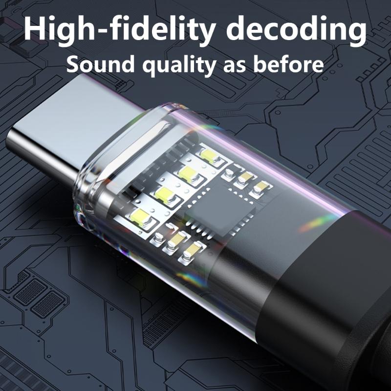 14cm/1m Long USB C to 3.5 Dongle Cord Type C to 3.5mm Plug Adapter Cable Line for Note 10/20/S20/21 Smartphones