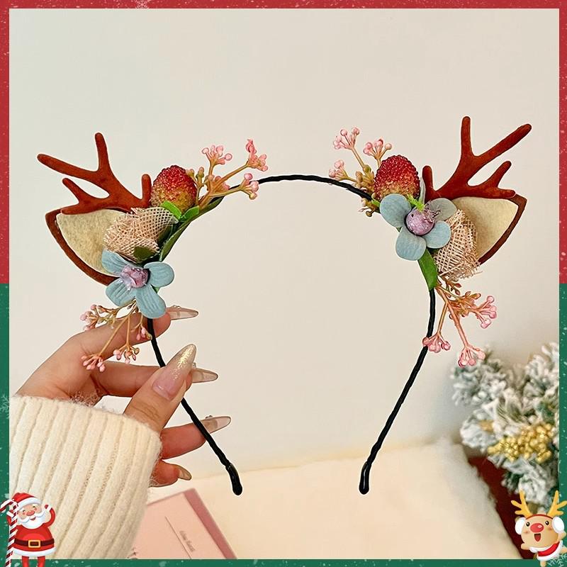 Children's Christmas Antler Headband Hair Clip - Festive Holiday Accessory