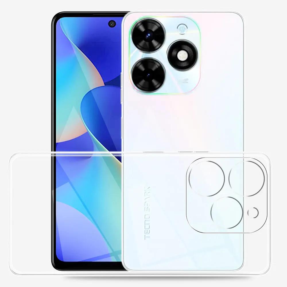 Для чехла Infinix Smart 8 Задняя крышка Прозрачный силиконовый мягкий ТПУ чехол Для Smart 7 6HD 6 Plus Бампер Coque Для Smart 5 Fundas