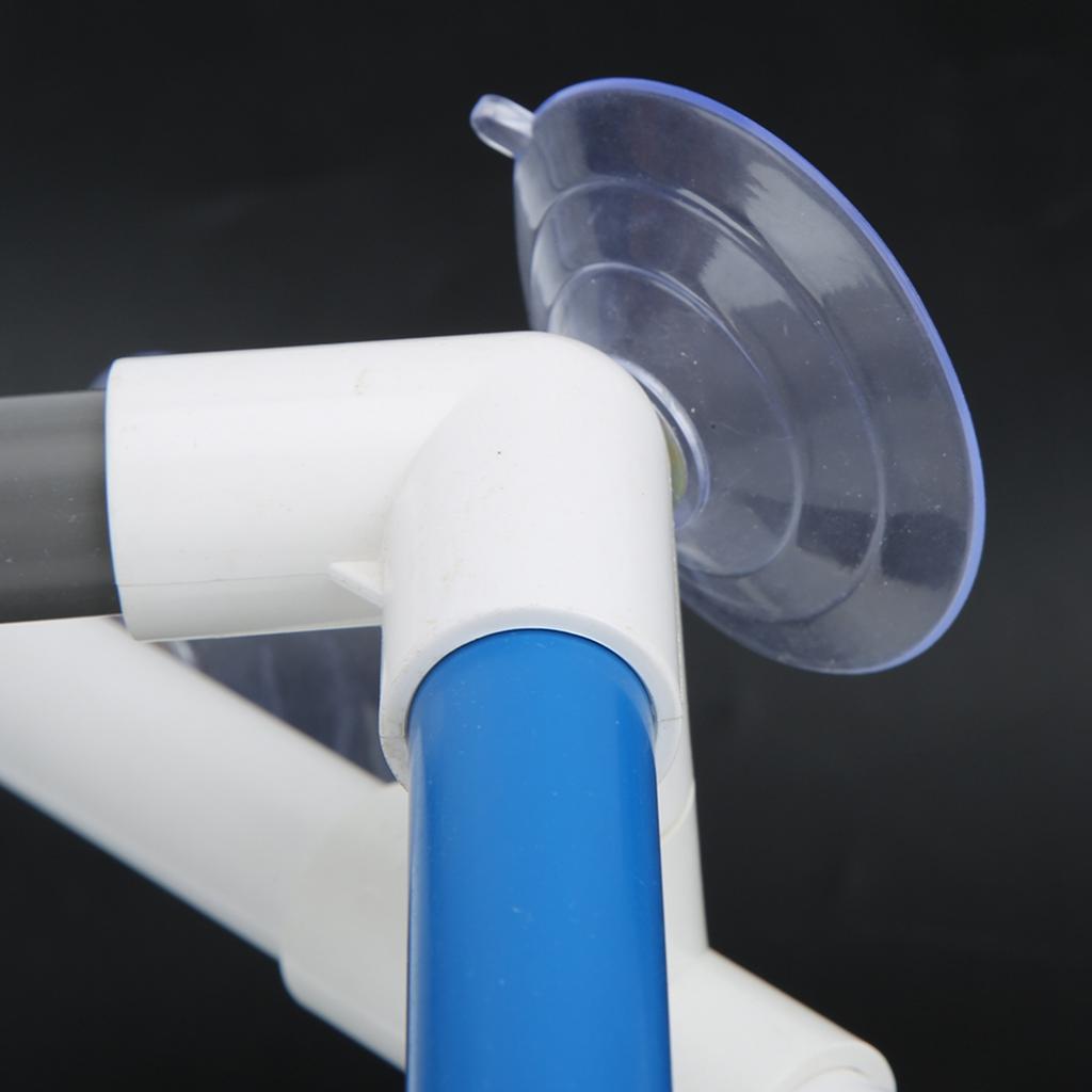 PVC Bird Bath Shower Bathing Perch Stand with Suction Cup for Parrot Macaw