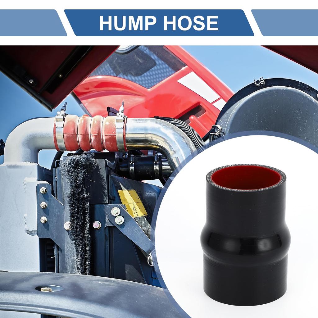 X AUTOHAUX 1 piece Inner Diameter 57-63mm/224"-248" Length 102mm/402" Black Red Car Silicone Hose