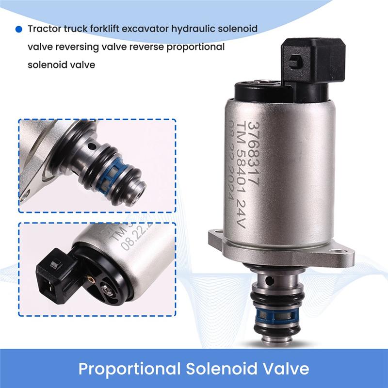 Ac29-Proportional Solenoid Valve 24V Hydraulic 376-8317 3768317 Parker 923636.0756 Tractor Truck Forklift Excavator