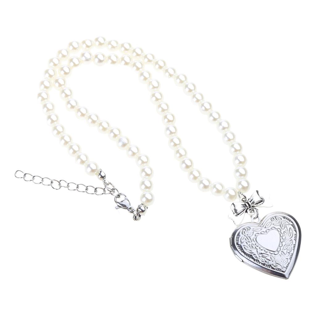 Модное ожерелье с подвеской в виде банта в форме сердца, сладкая жемчужная цепочка, колье-чокер на ключицу, ювелирное украшение, цепочка на шею