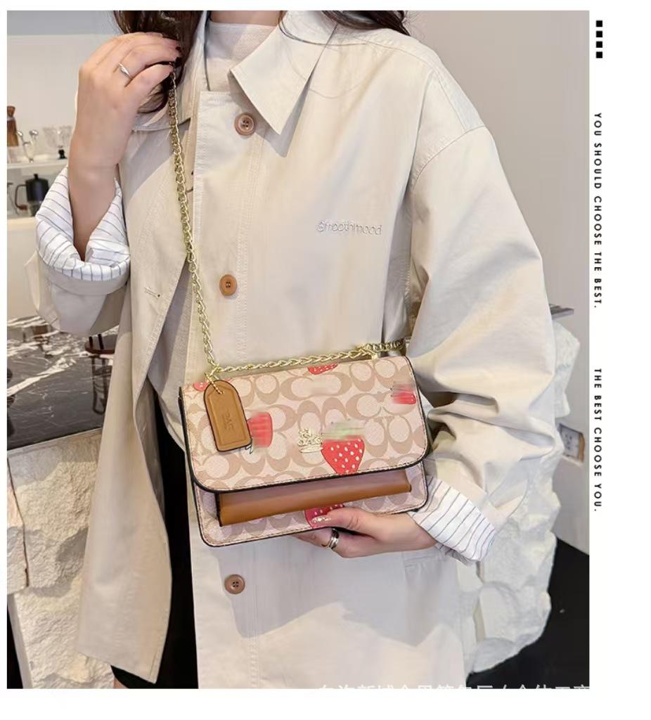 Европейская и американская универсальная модная цепочка, сумка через плечо, кроссбоди - женский нишевый повседневный популярный дизайн