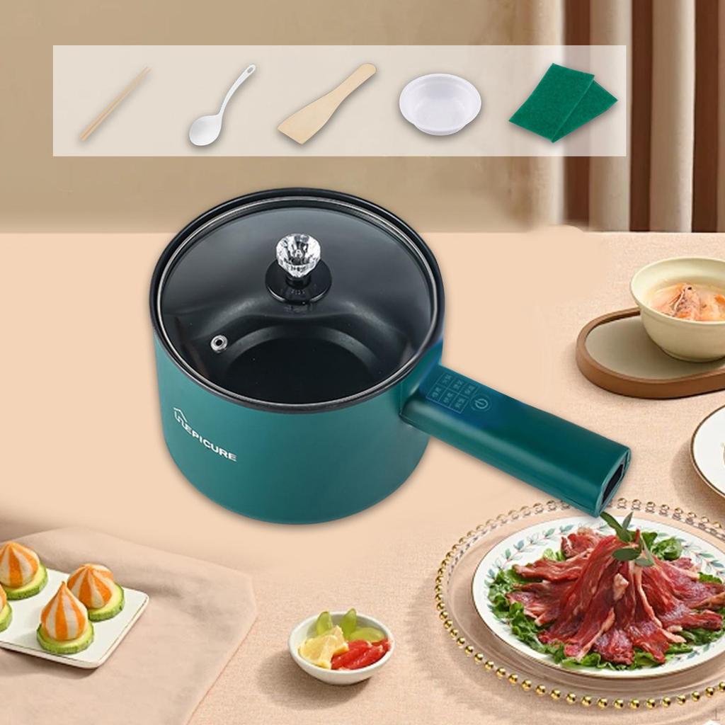 Electric Pot 1.8L Frying Pan for Pasta Steak Oatmeal Ramen Eggs