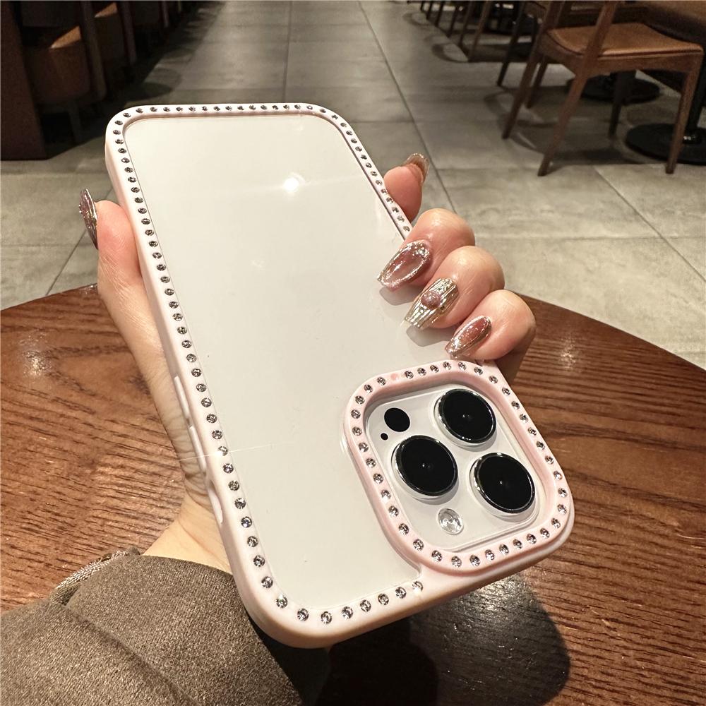 Роскошный Прозрачный Чехол со Стразами и Алмазами для For Iphone 16 15 14 Plus 13 12 11 Pro Max Ударопрочный Гибридный Акриловый Защитный Чехол