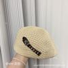 Spring and summer mesh heavy industry breathable thin forward hat female haute couture temperament show face small Hepburn wind duck tongue beret