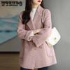 Women Winter Coats Fashion Wool & Blends Overcoat Female Elegant Solid Thick Coat Office Lady Double Breasted Long Jacket