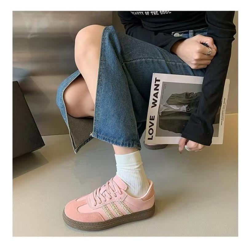 Retro Lace Edged Sneakers Popular In Spring and Autumn German Training Casual Shoes Simple and Minimalist