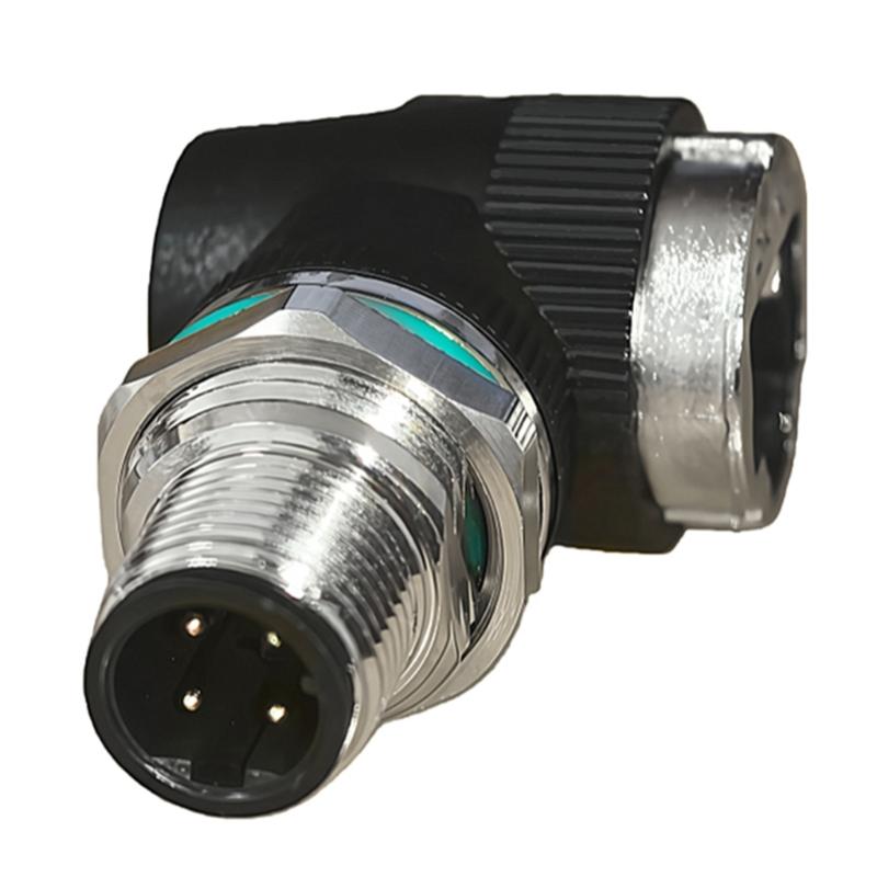 Industrial Ethernet Adapter 12mm 8Pin/4Pin to RJ45 Connectors Adapter Cat6 High Speed 10Gbps IP68 Waterproof Design