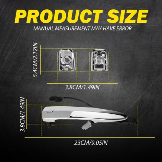 2Pc Set Exterior Door Handle For 13-19 Nissan Sentra Front Driver Passenger Side