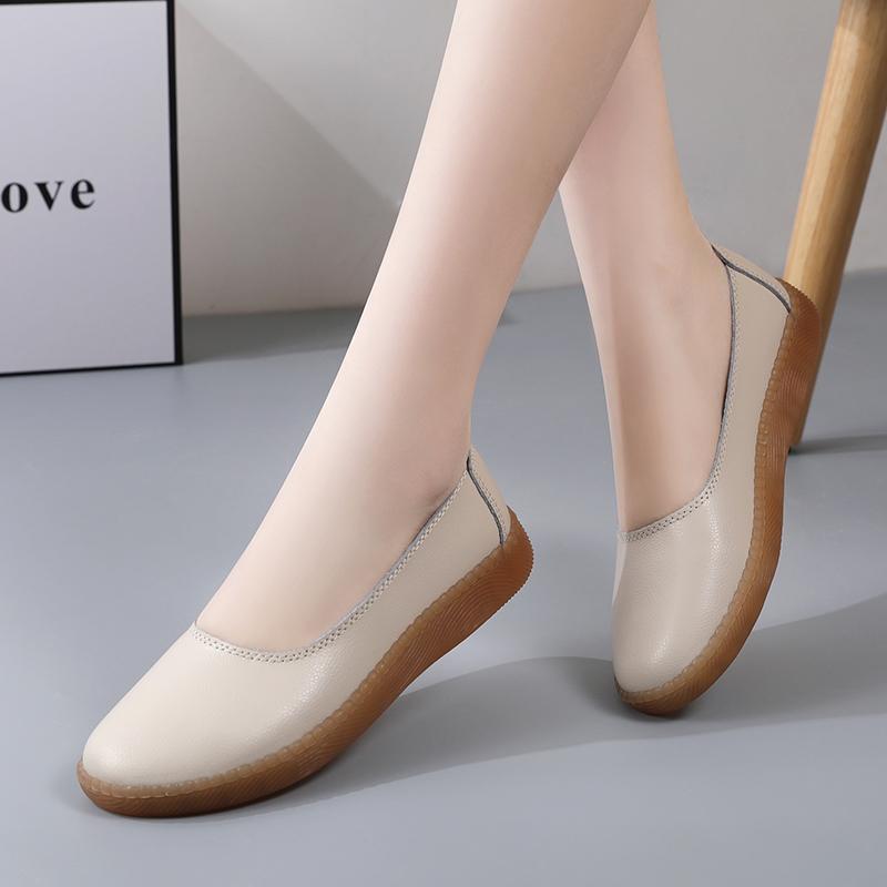 Women Moccasins Penny Loafers Casual White Nurse Footwear Peas Soft Flats Black Driving Walking Shoes for Women