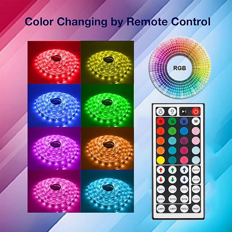 5/4/3M Bluetooth светодиодная лента Smart RGB светодиодные фонари Декор комнаты без водонепроницаемого диода Гибкая лента управления + адаптер