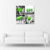 Canvas print, Green tulips collage