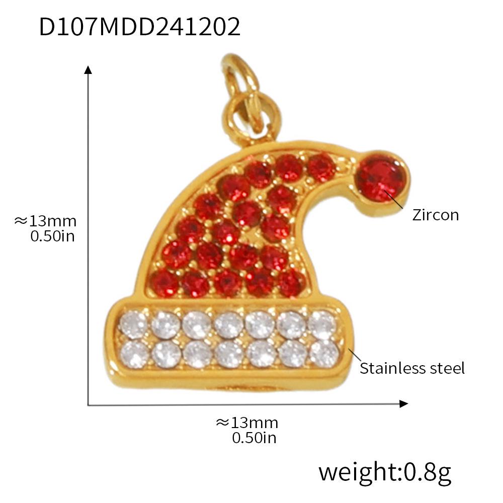 Подвеска Oumeka Christmas Titanium Zircon - Праздничный DIY ювелирный аксессуар