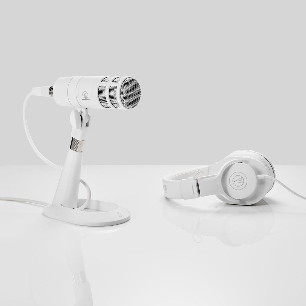 Стойка для микрофона Audio-Technica AT8703 WH (Настольный/Столешница) – Регулируемый угол – Белый