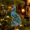 Christmas Tree Decoration Faux Crystal Animal Ornament, Acrylic Flat Print Hanging Decor Winter Holiday for Tree, Butterfly/Peacock/Bird/Swan Pendant,