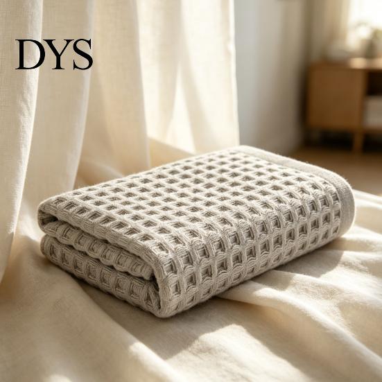 Breathable Skin Friendly Towel Cotton Waffle Towels, Quick Dry Bath Lightweight Soft Multipurpose Home Absorbent Travel for Bathroom, Spa, Gym,