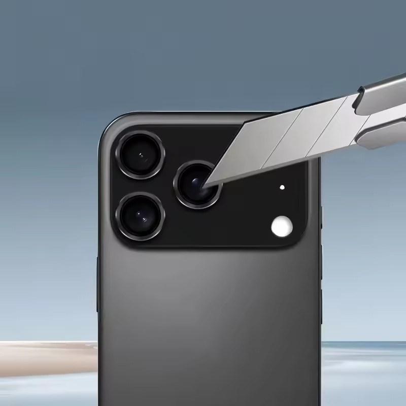 Защита объектива камеры Armor для iPhone 17 Pro max 17pro Металлический чехол-кольцо Задняя линза Закаленное стекло Крышка для iphone17pro