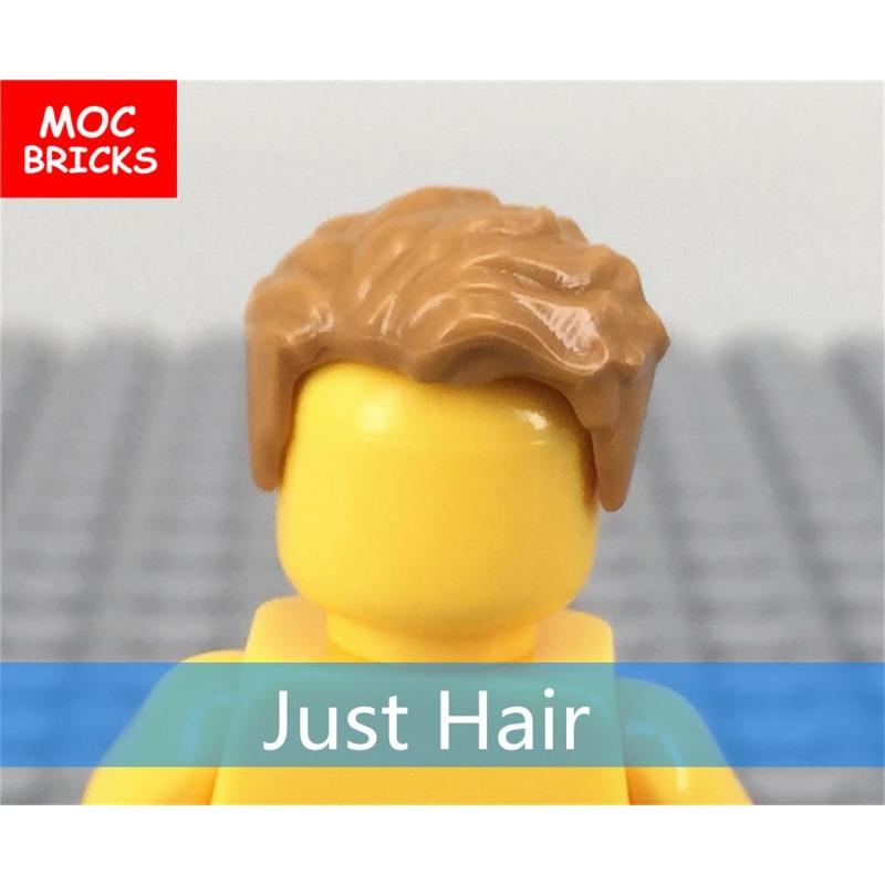 10 шт./лот Кирпичики MOC Мужские прически Модель Фигурка Игрушка Детские Образовательные Строительные Блоки Собранные Игрушки