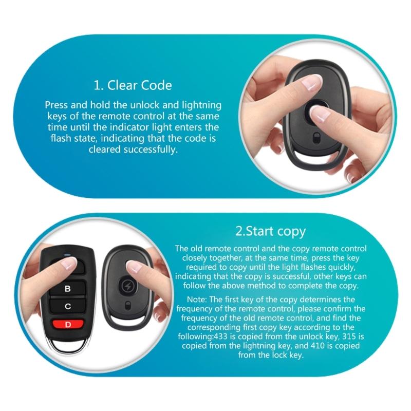 Copy Remote Controller 3Keys Wireless Duplicator Remote 315MHZ/433MHZ/430MHZ Working Frequency Duplicator Remotes