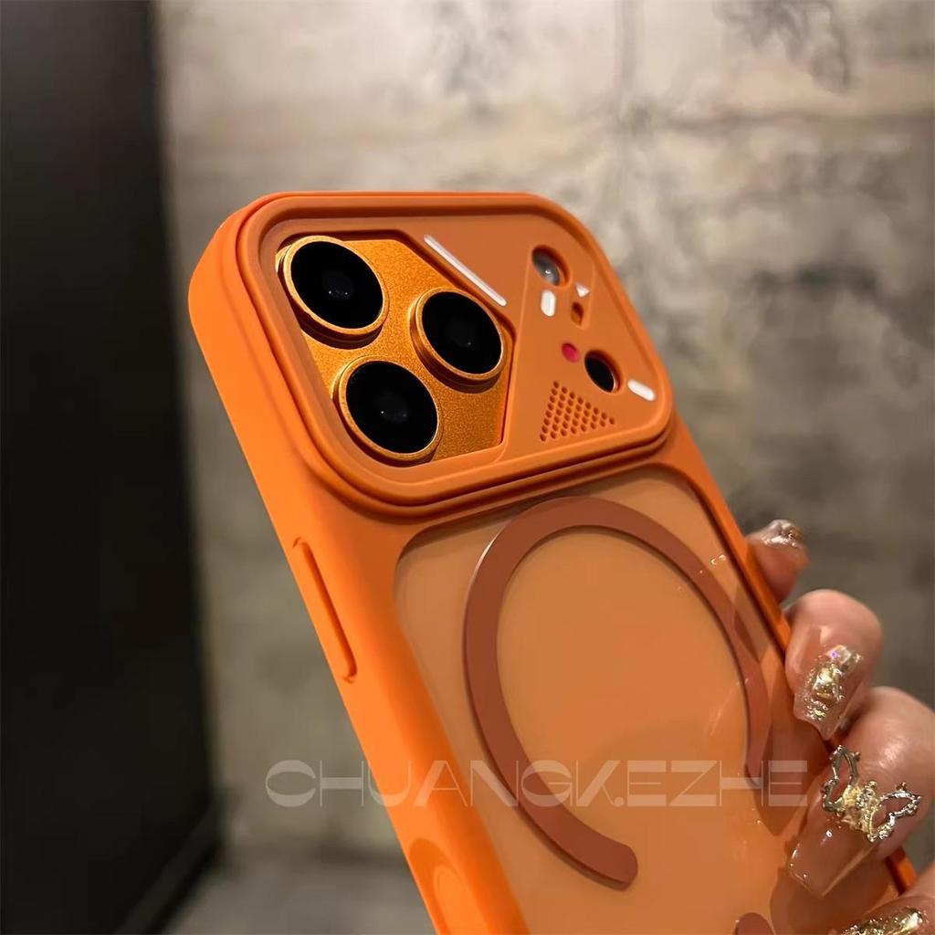 Магнитный прозрачный чехол для iPhone 17 Pro Max с кольцом-подставкой и усиленной защитой от падений