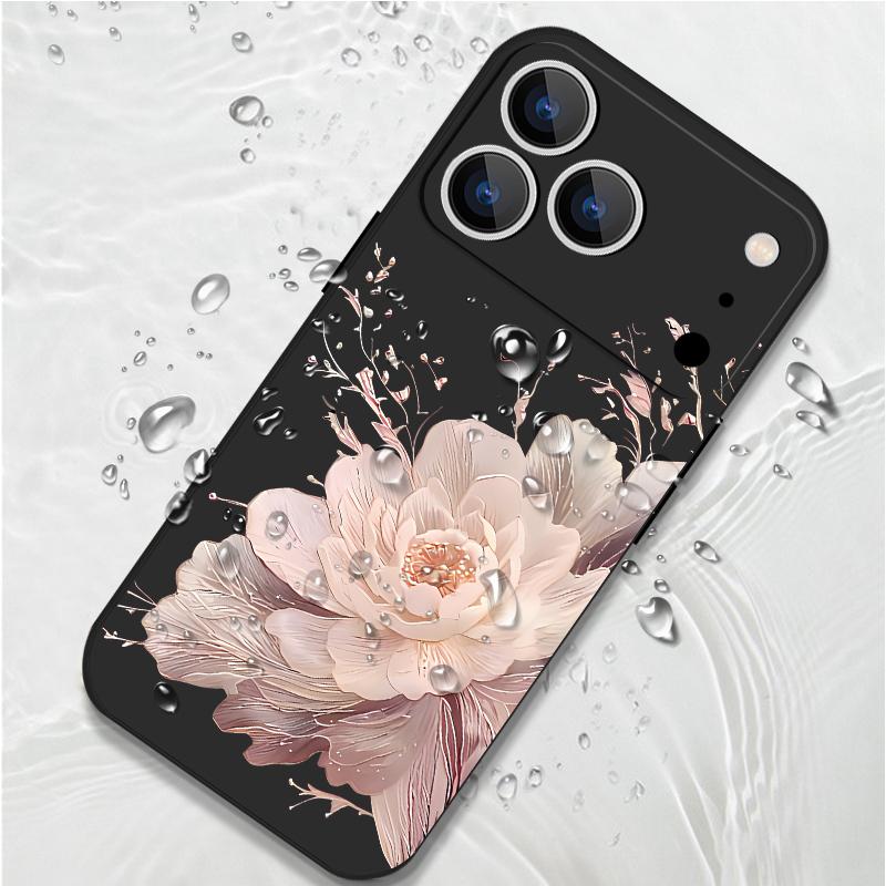 Роскошный чехол-шнурок с цветочным узором для iPhone 17 Pro Max Funda iPhone 16 15 14 13 Pro Max 11 16E 17E Мягкая силиконовая крышка
