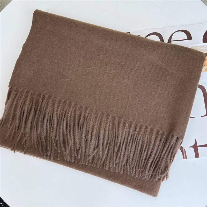 200*70 см Высококачественный однотонный искусственный кашемировый шарф Осень-зима с принтом Теплая шаль для женщин Подарок