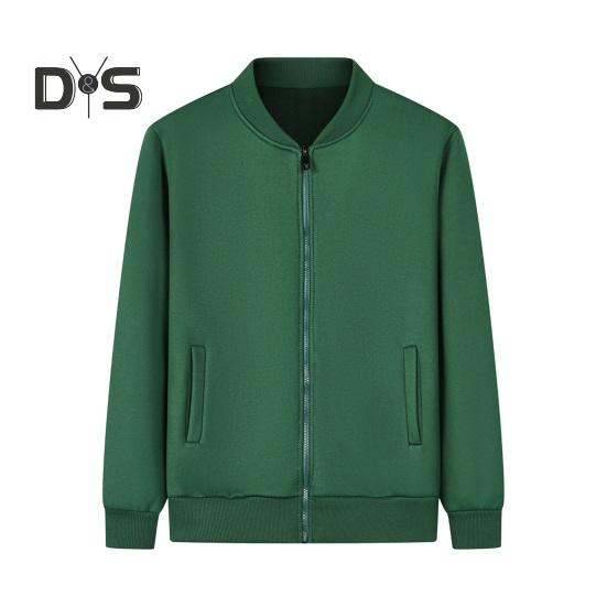 Unisex Coat Stand Collar Zip-up Carrdiagn Long Sleeves Elastic Cuff Hem Pure Color with Pocket Gym Enthusiasts Baseball Sport Jacket Daily Wear Work