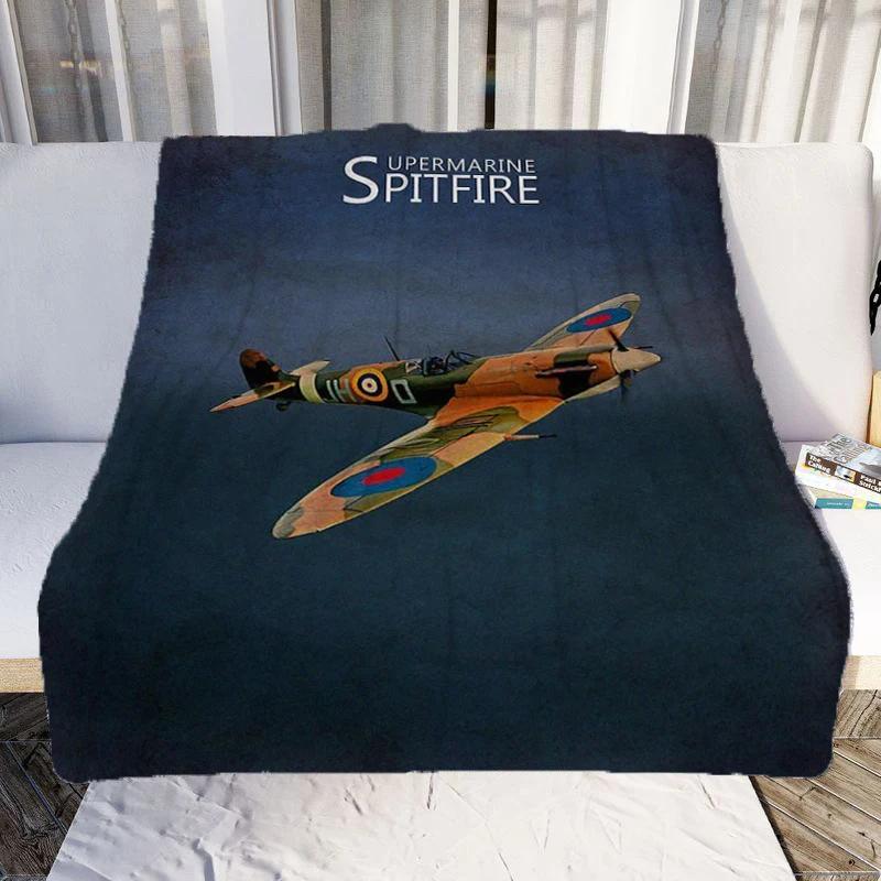 Spitfire Print Throw Rug Yoga Mat Bedroom Living Room Bathroom Decorative Floor Mat Home Textile Birthday Gift