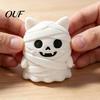 Detailed Cat Collectible 3D Printed Mummy Figurine, Cute Bandaged Kitten Statue for Halloween Tabletop Gift Idea Decoration, Compact Animal Sculpture
