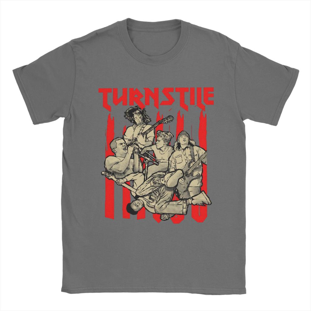 Turnstile TShirt Summer Cotton T Shirts For Unisex Trendy Cool Printed Tshirt Short Sleeves Vintage Top Tees