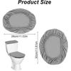 Toilet Tank Cover and Toilet Lid Cover, 2Pcs Washable Toilet Covers Set Elastic Bathroom Toilet Protectors Polyester Universal Stretch Decor