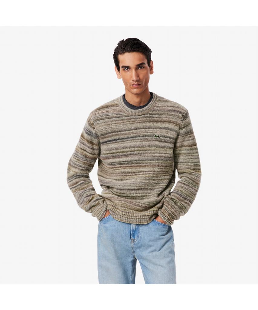 Мужской полосатый джемпер с круглым вырезом LACOSTE Ah5221-55N 9Ip