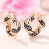 Модные геометрические витые толстые серьги-кольца, модные золотые серьги, большие круглые серьги для женщин, ювелирные изделия в стиле панк, хип-хоп, подарок