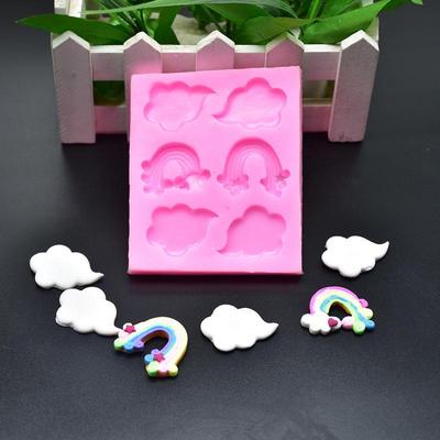 6 полостей DIY выпечки облаков радужной формы торт декоративный силиконовый инструмент для шоколадного печенья DIY форма
