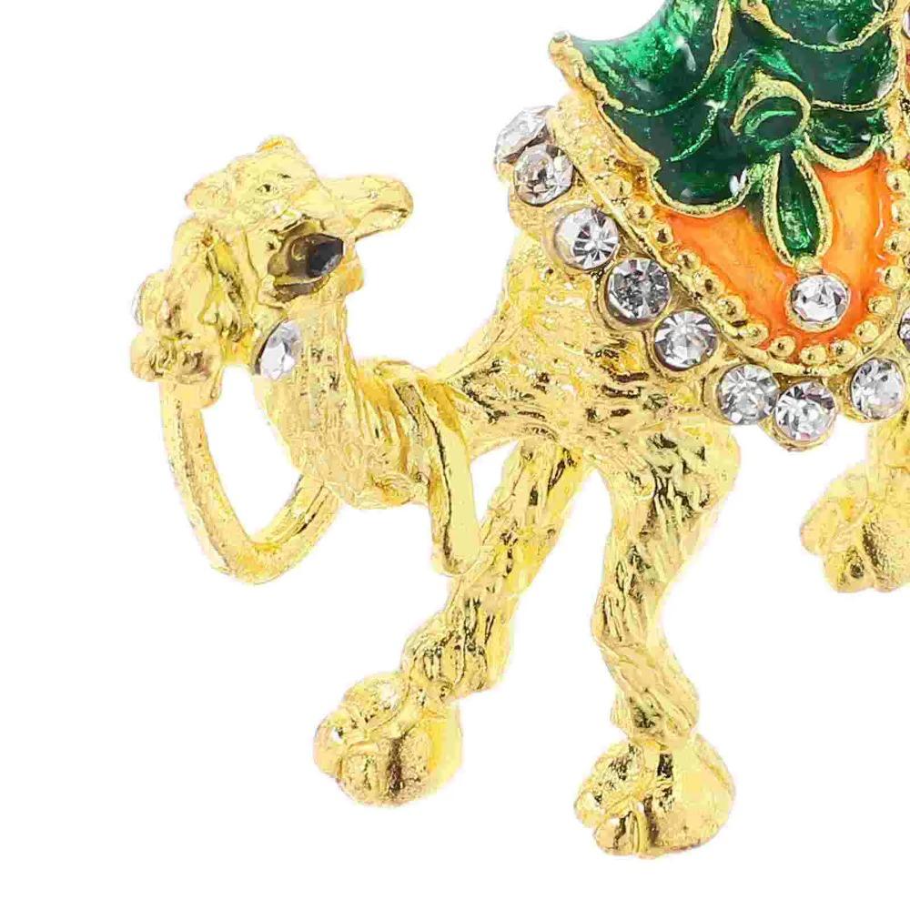 Изысканная шкатулка для украшений в виде верблюда, роскошная шкатулка для мелочей в виде животного, настольная фигурка верблюда, держатели для дисплея