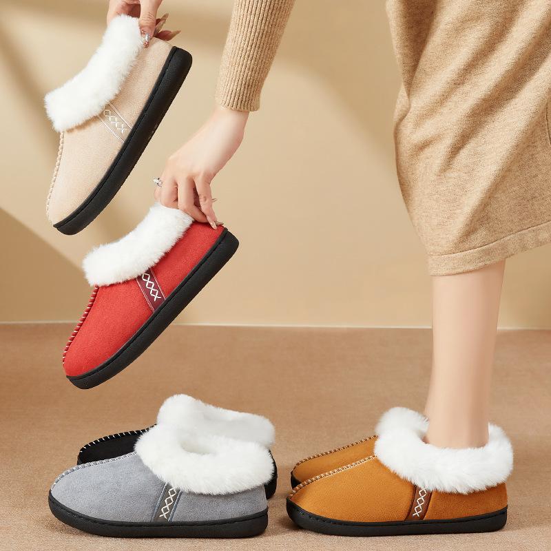 Новая модная женская обувь из хлопка, модные короткие ботинки на флисовой подкладке, теплые утолщенные снегоступы для женщин