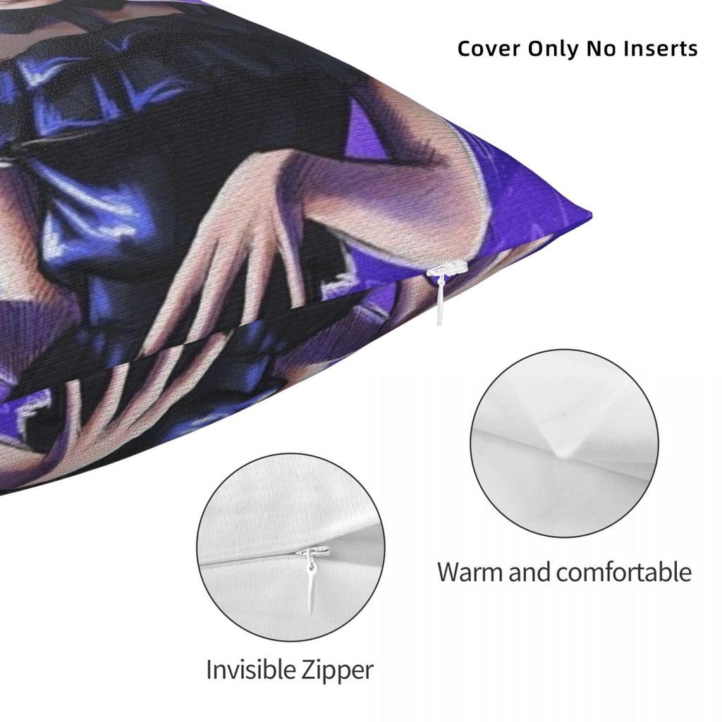 Хэллоуин Готическая наволочка Уэнсдей Аддамс Мягкая ткань Наволочка Декор Наволочка для диванной подушки Чехол Домашний Квадратный 40X40см