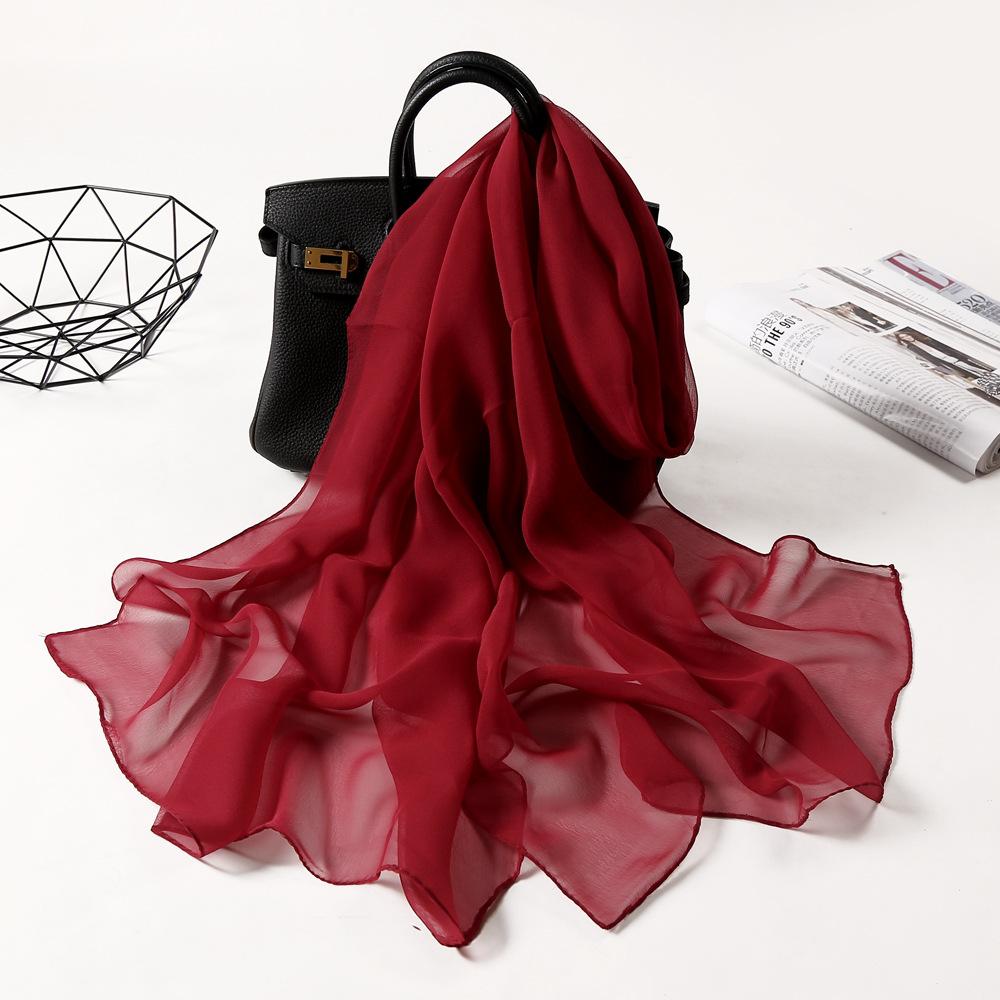 New Fashion Spring/Summer Women Solid Headband Beach Silk Scarf Shawls Female Long Wraps Panama Beach Sunscreen Hijab