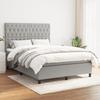 3142017 vidaXL Divan-lit Tapissier Avec Matelas Gris Clair 140x200cm Tissu