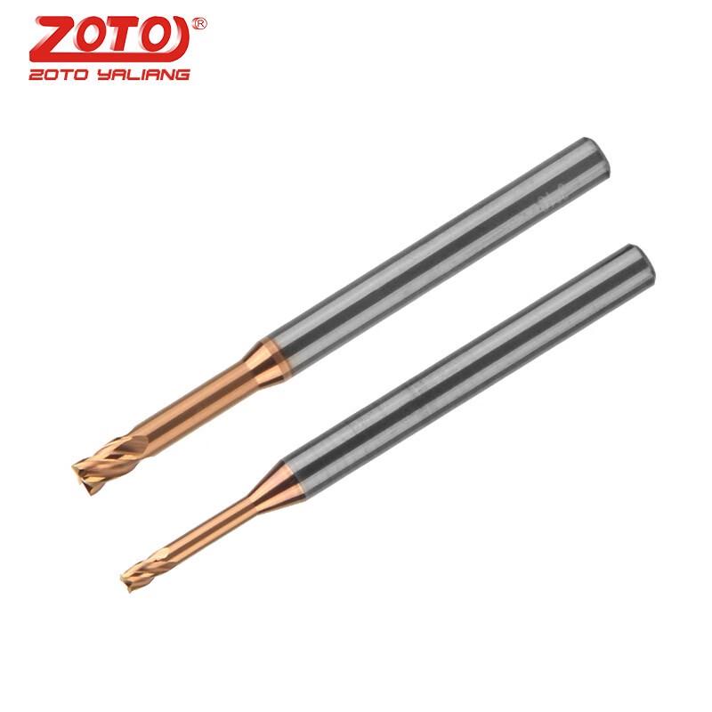 ZOTO 55° Deep Groove Long Neck Tungsten Carbide Coated Flat End Mill