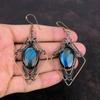 Labradorite Gemstone Earring Copper Wire Wrapped Earring Handmade Earring Copper Jewelry Designer Earring Wire Wrapped Jewelry Gifts For Mom