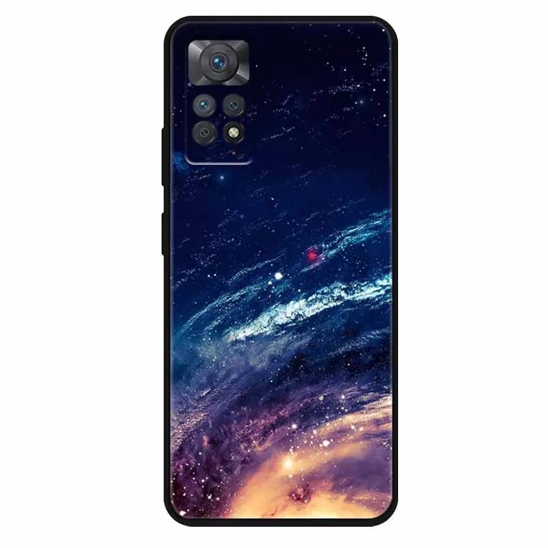 Чехол For Xiaomi Redmi Note 11 Pro 5G Чехол Крутой Космос Мягкий Силикон ТПУ Чехлы Для Xiaomi Redmi Note 11Pro 5G Волк Защитный Корпус